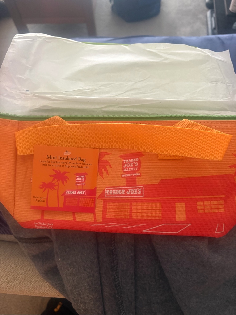 Trader Joe's Orange Mini Insulated Bag